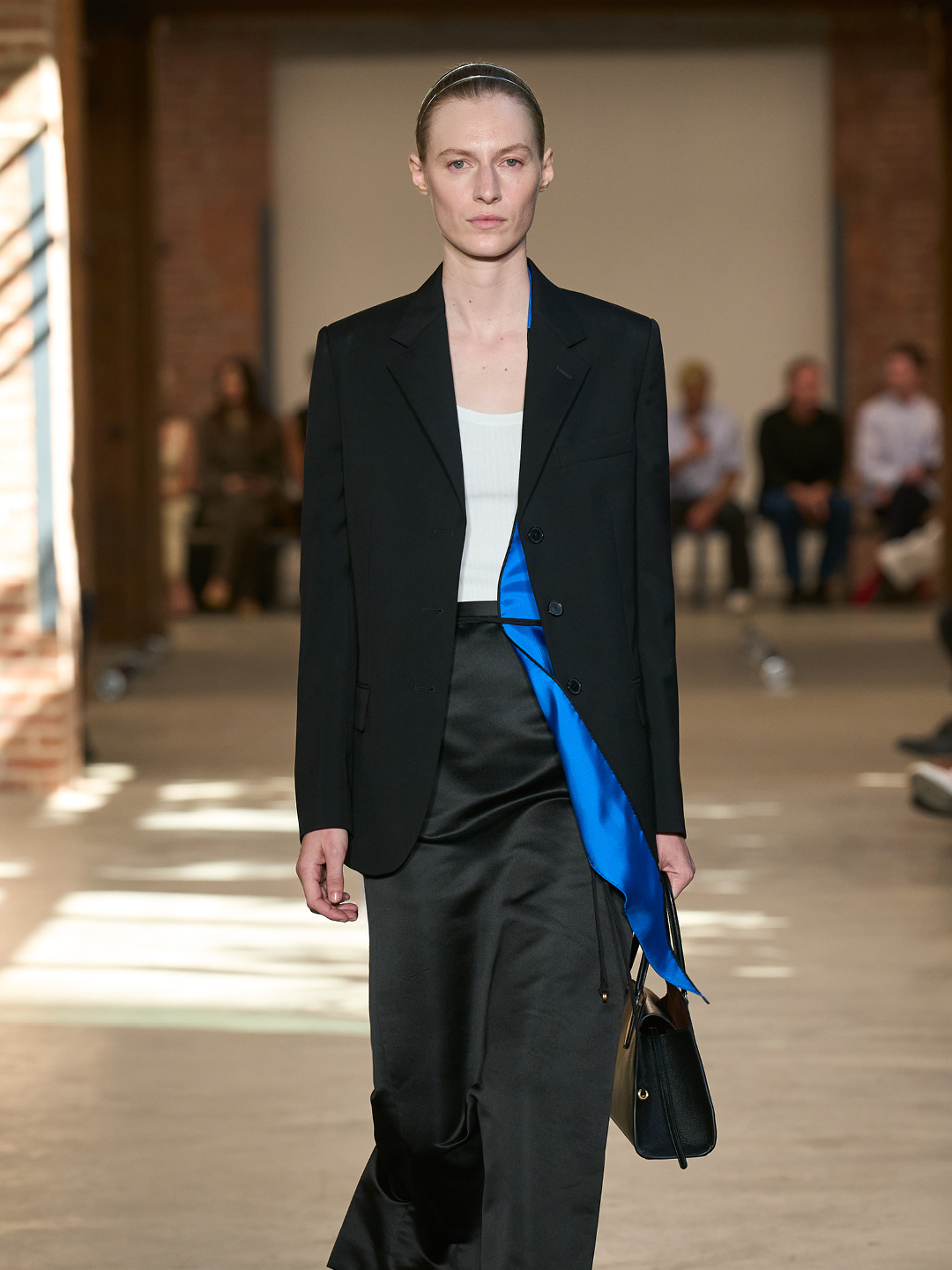 Back to basics: At Klein, Veronica Leoni does Calvin-core for today